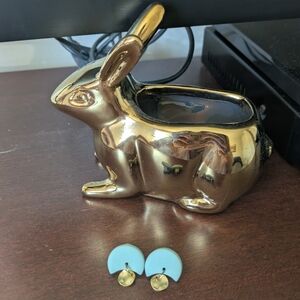 Clay Crescent Moon Earrings